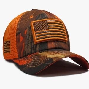 (NEW) Baseball Hat Cap Hunting Hat Camo Detachable Patch Velcro/Mesh Back